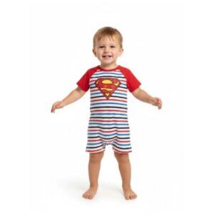 Superman Baby Boy's Romper Size 3/6 Months NWT